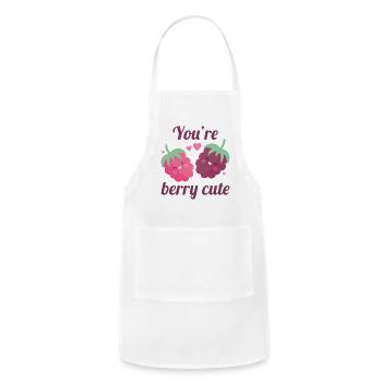 You’re Berry Cute - Adjustable Apron - white - Front - Julia (174cm)