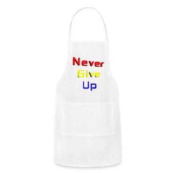 Vibrant Motivational Typography Design - Adjustable Apron - white - Front - Julia (174cm)