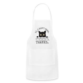 Hi, I Don't Care. Thanks.  - Adjustable Apron - white - Front - Julia (174cm)