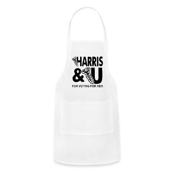 Screw Harris And Screw You For Voting For Her - Adjustable Apron - white - Front - Julia (174cm)