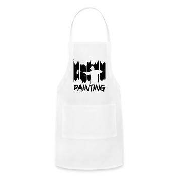 House Painting - Adjustable Apron - white - Front - Julia (174cm)