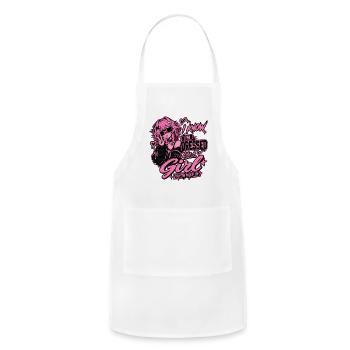 Dressed Like A Girl Femboy Anime Pastel Goth - Adjustable Apron - white - Front - Julia (174cm)
