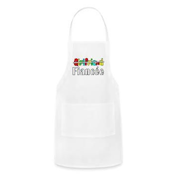 Girlfriend Fiancee - Adjustable Apron - white - Front - Julia (174cm)