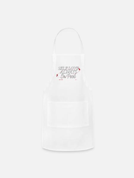 SELF LOVE IS ON POINT - Adjustable Apron - white