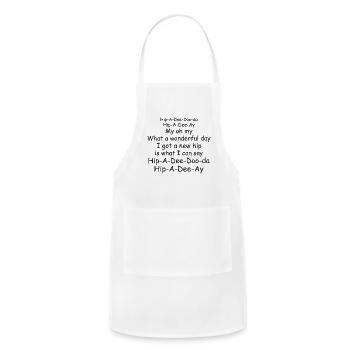 Hip Replacement Poem Hip Surgery - Adjustable Apron - white - Front - Julia (174cm)