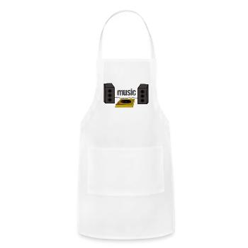 music - Adjustable Apron - white - Front - Julia (174cm)
