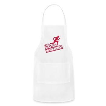 run better than government - Adjustable Apron - white - Front - Julia (174cm)