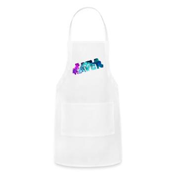 I am a raver. - Adjustable Apron - white - Front - Julia (174cm)
