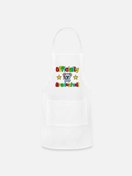 Officially Graduated - Adjustable Apron - white
