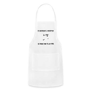 Pipefitter's girlfriend - Adjustable Apron - white - Front - Julia (174cm)