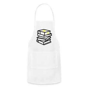 Book Stack Star Fantasy Reading Book Club - Adjustable Apron - white - Front - Julia (174cm)
