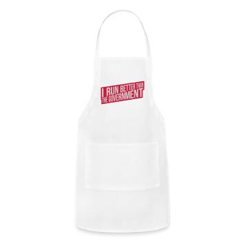run better than government - Adjustable Apron - white - Front - Julia (174cm)