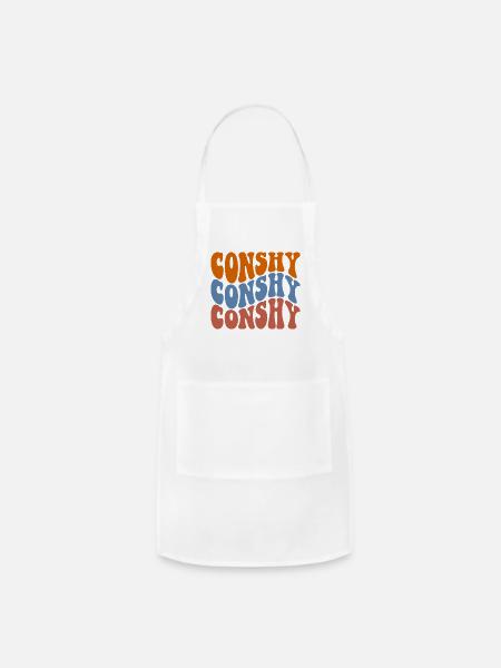 Conshy Wavy Tri-Color - Adjustable Apron - white