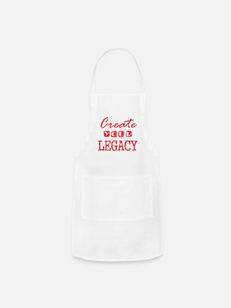 Positive motivational quote t shirt design - Adjustable Apron - white