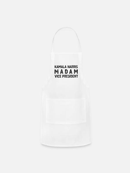 Madam Vice President Kamala Harris Kamala Harris - Adjustable Apron - white