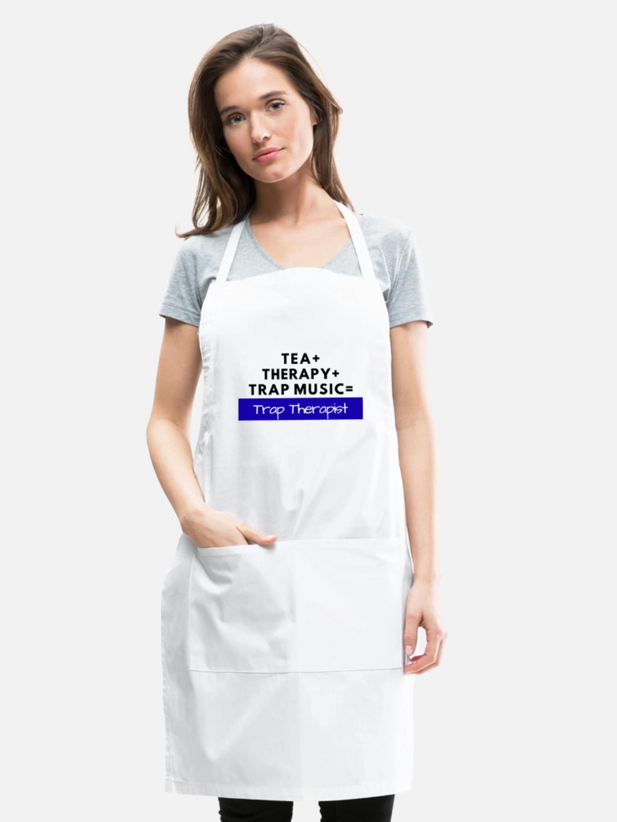 TRAP THERAPIST - Adjustable Apron - white - Front - Julia (174cm)
