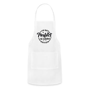 I m Not Perfect I m Limited Edition - Adjustable Apron - white - Front - Julia (174cm)
