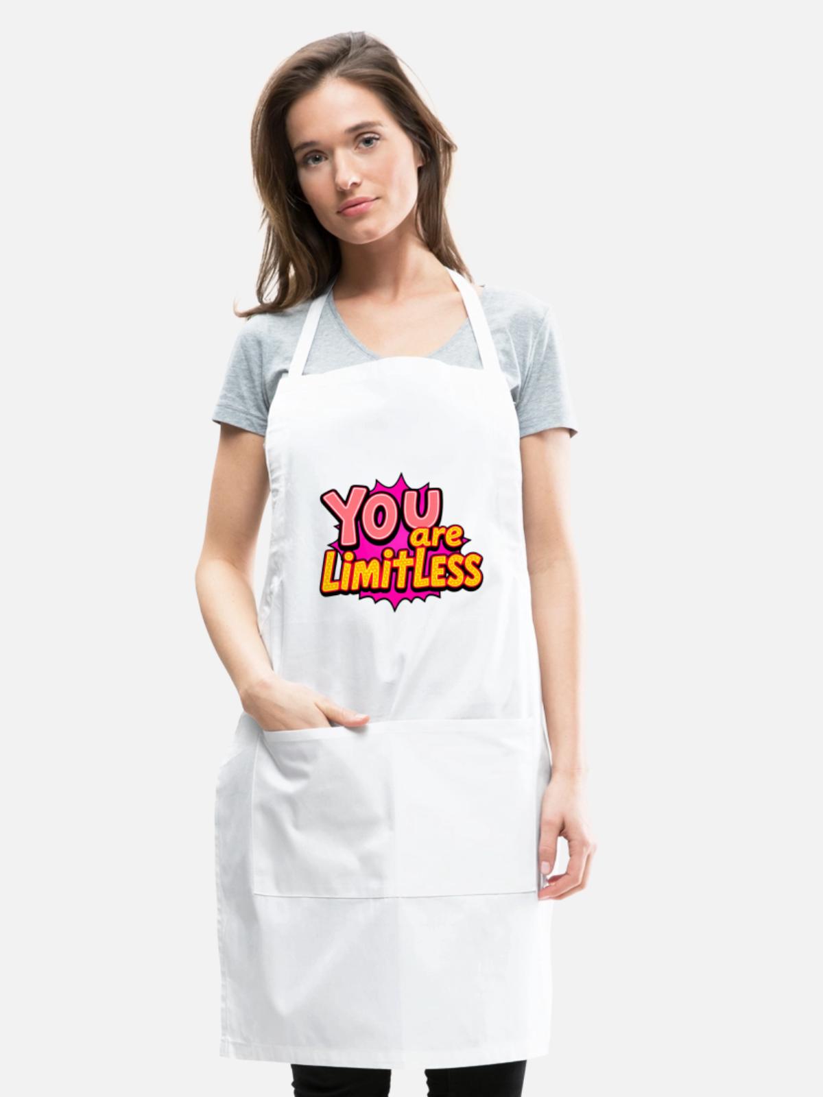 You Are Limitless - Adjustable Apron - white - Front - Julia (174cm)