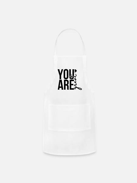 You Are Great t-shirt logo - Adjustable Apron - white