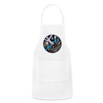 Neon Geometric Cyclone - Adjustable Apron - white - Front - Julia (174cm)