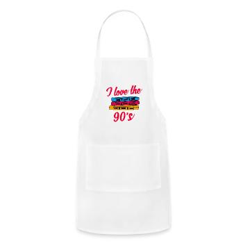 90s - Adjustable Apron - white - Front - Julia (174cm)