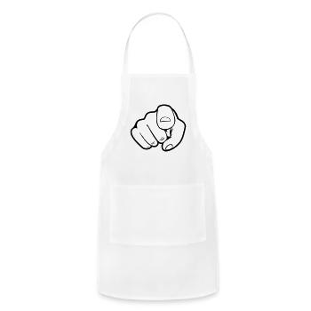 Finger point hand - Adjustable Apron - white - Front - Julia (174cm)