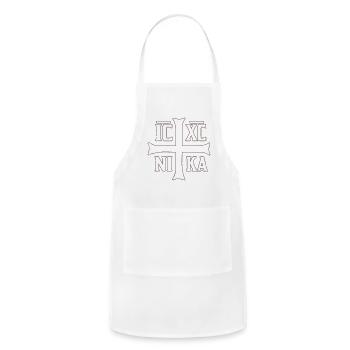 Orthodox Shirt Christogram Ic Xc Nika - Adjustable Apron - white - Front - Julia (174cm)