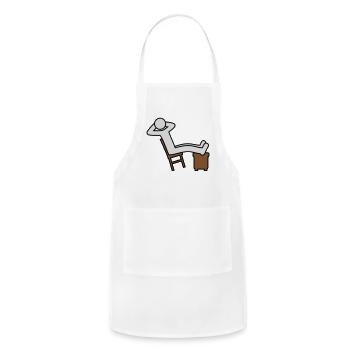 Man resting chair motivation - Adjustable Apron - white - Front - Julia (174cm)