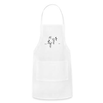 Funny screws pun - sorry, I screwed up - Adjustable Apron - white - Front - Julia (174cm)
