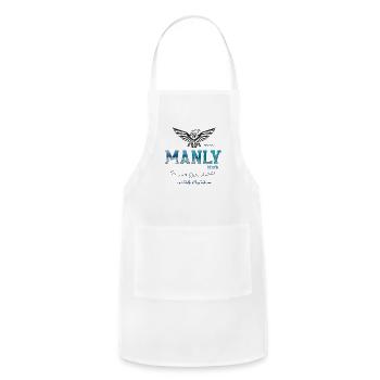 Manly Beach NSW Australia - Adjustable Apron - white - Front - Julia (174cm)