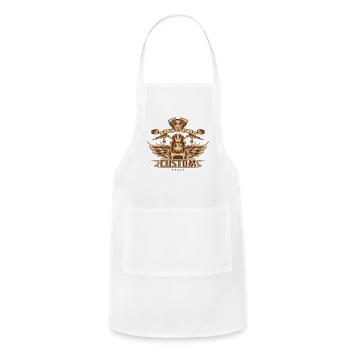 Custom Motorcycle - Adjustable Apron - white - Front - Julia (174cm)