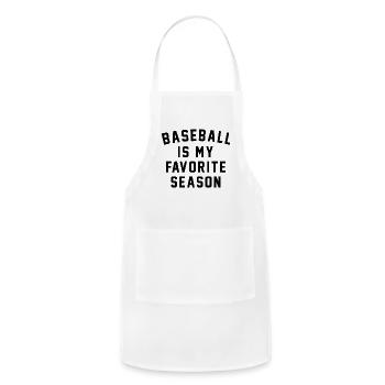 Baseball Is My Favorite Season Baseball - Adjustable Apron - white - Front - Julia (174cm)