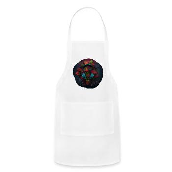 jax berries music - Adjustable Apron - white - Front - Julia (174cm)