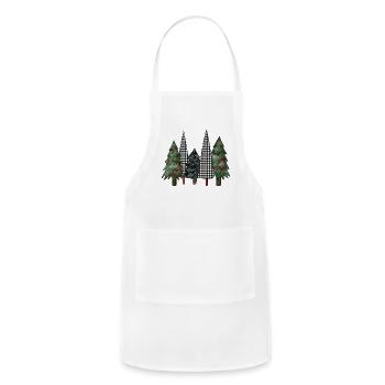 Camo Christmas Tree - Adjustable Apron - white - Front - Julia (174cm)