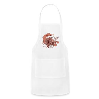 Moo-rry Festivities - Adjustable Apron - white - Front - Julia (174cm)