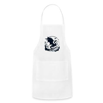 Mystical Dragon Moonlight - Adjustable Apron - white - Front - Julia (174cm)