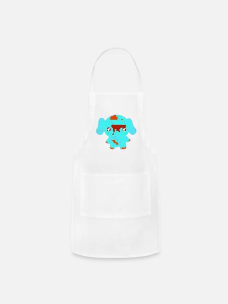 Thai elephant - Adjustable Apron - white