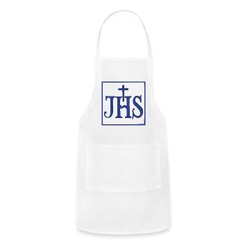 Iesus Hominum Salvator - Adjustable Apron - white - Front - Julia (174cm)