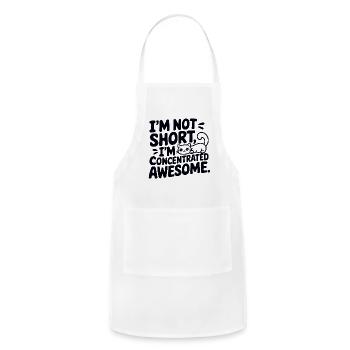 Cat I'm Not Short I'm Concentrated Awesome - Adjustable Apron - white - Front - Julia (174cm)