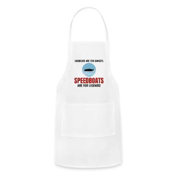 Speedboat Racing for Boaters and Thrill Seekers - Adjustable Apron - white - Front - Julia (174cm)