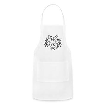Ride with Grace – Horseshoe Equestrian Charm - Adjustable Apron - white - Front - Julia (174cm)