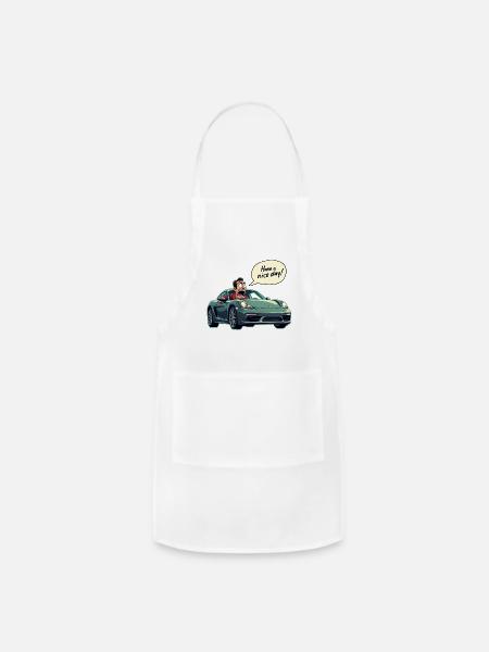 Comical Car Ride - Adjustable Apron - white