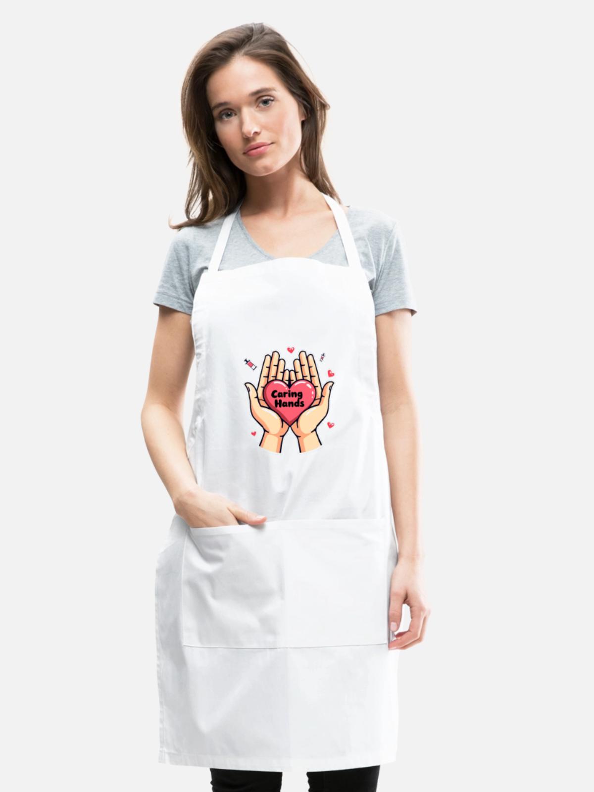 Caring Hands - Adjustable Apron - white - Front - Julia (174cm)