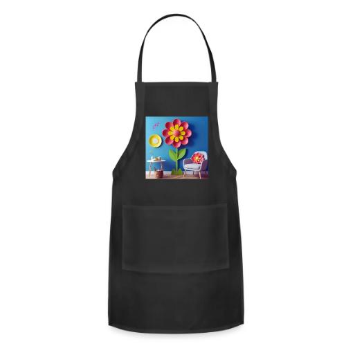 Flower design and harmony of environmental well-be - Adjustable Apron