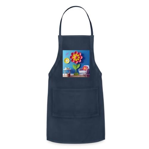 Flower design and harmony of environmental well-be - Adjustable Apron