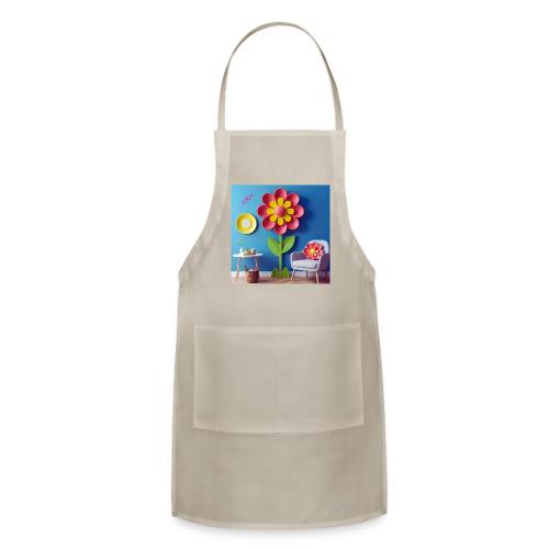 Flower design and harmony of environmental well-be - Adjustable Apron