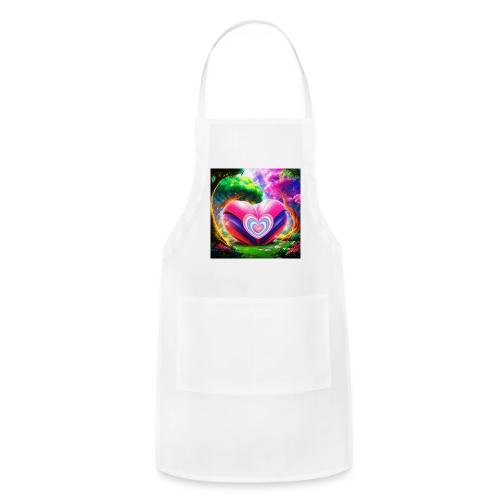 Double heart, fantasy, landscapes enjoy the magic - Adjustable Apron