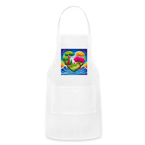Heart, fantasy, landscapes, nature, fantasy - Adjustable Apron