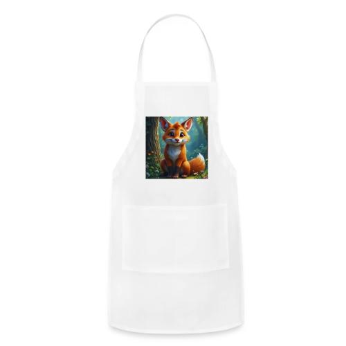 Magical fantasy fox in enchanted forest scene - Adjustable Apron