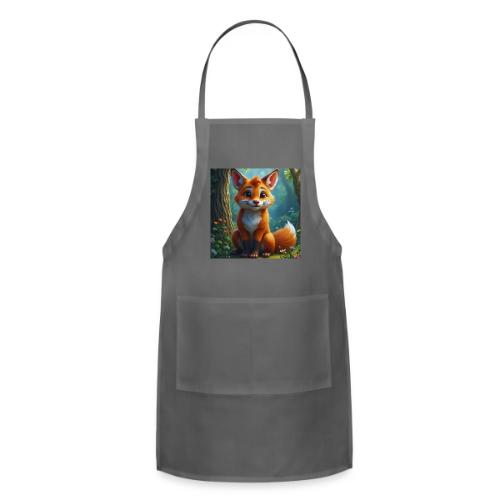 Magical fantasy fox in enchanted forest scene - Adjustable Apron